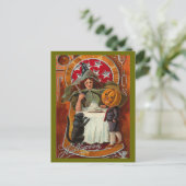 ヴィンテージハロウィーン魔女 ポストカード (スタンド正面)