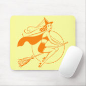 ヴィンテージハロウィーン魔女 マウスパッド (マウス)