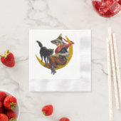 ヴィンテージハロウィーン魔女 縁ありカクテルナプキン (インサイチュ)