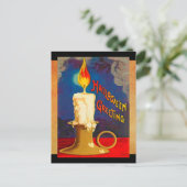 ヴィンテージハロウィーン魔法キャンドル ポストカード (スタンド正面)