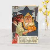 ヴィンテージハロウィーン魔法鏡 カード (黄色い花)