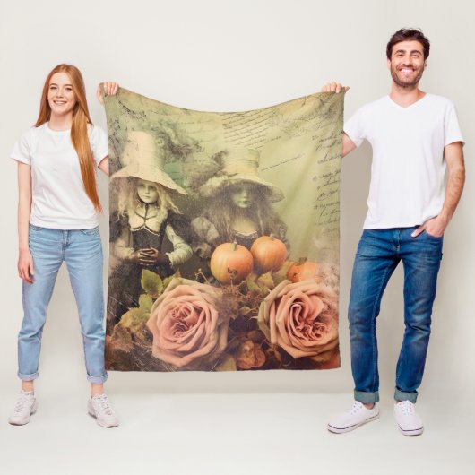 ヴィンテージハロウィーン魔術(1) フリースブランケット (インサイチュ)