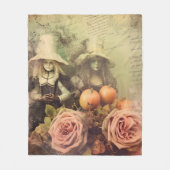 ヴィンテージハロウィーン魔術(1) フリースブランケット (正面)