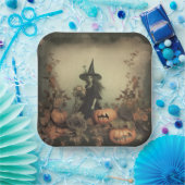 ヴィンテージハロウィーン魔術(3) ペーパープレート (パーティー)