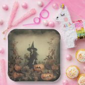 ヴィンテージハロウィーン魔術(3) ペーパープレート (パーティー)