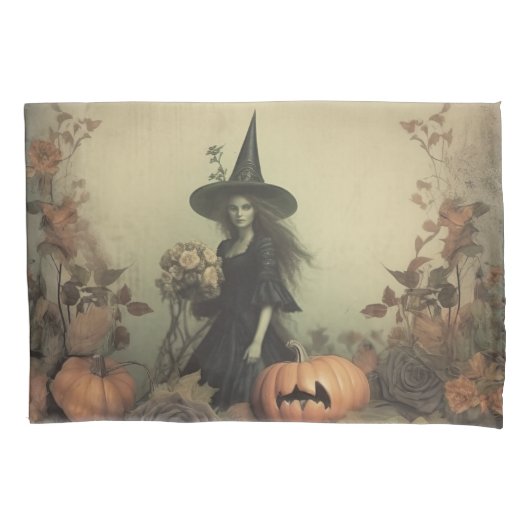 ヴィンテージハロウィーン魔術(3) 枕カバー (正面左)
