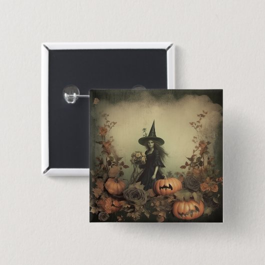 ヴィンテージハロウィーン魔術(3) 缶バッジ (正面&裏面)