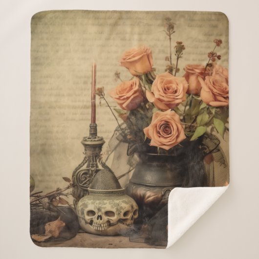 ヴィンテージハロウィーン魔術(4) シェルパブランケット (正面)