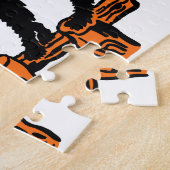 ヴィンテージハロウィーン黒猫トリック・オアトリート ジグソーパズル (側面)