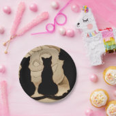 ヴィンテージハロウィーン黒猫パーティープレート ペーパープレート (パーティー)