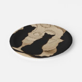 ヴィンテージハロウィーン黒猫パーティープレート ペーパープレート (アングル)