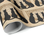 ヴィンテージハロウィーン黒猫パーティーラップ ラッピングペーパー (ロールコーナー)