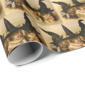 ヴィンテージハロウィーン黒猫 ラッピングペーパー (ロールコーナー)