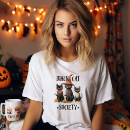 ヴィンテージハロウィーン黒猫 Tシャツ