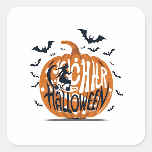 ヴィンテージハロウィーン スクエアシール (正面)