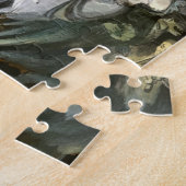 ヴィンテージハロウィーン、スケルトンバイオリニストと幽霊たち ジグソーパズル (側面)