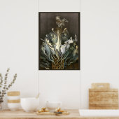 ヴィンテージハロウィーン、スケルトンバイオリニストと幽霊たち ポスター (キッチン)