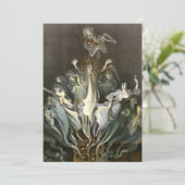 ヴィンテージハロウィーン、スケルトンバイオリニストと幽霊たち 招待状 (スタンド正面)