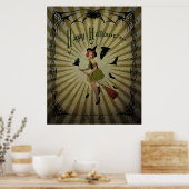 ヴィンテージハロウィーン –  ポスター (キッチン)