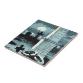 ヴィンテージハロウィーン、不気味な墓地(墓あり) タイル (側面)