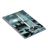 ヴィンテージハロウィーン、不気味な墓地（墓あり） ノートブック (右側)