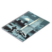 ヴィンテージハロウィーン、不気味な墓地（墓あり） ノートブック (左側)