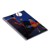 ヴィンテージハロウィーン、少年と不気味な魔女 ノートブック (右側)