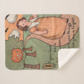 ヴィンテージハロウィーン – 恐ろしい夜 シェルパブランケット (正面(横))