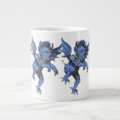 ヴィンテージハロウィーン、恐ろしい悪のガルゴイレデーモン ジャンボコーヒーマグカップ (正面)