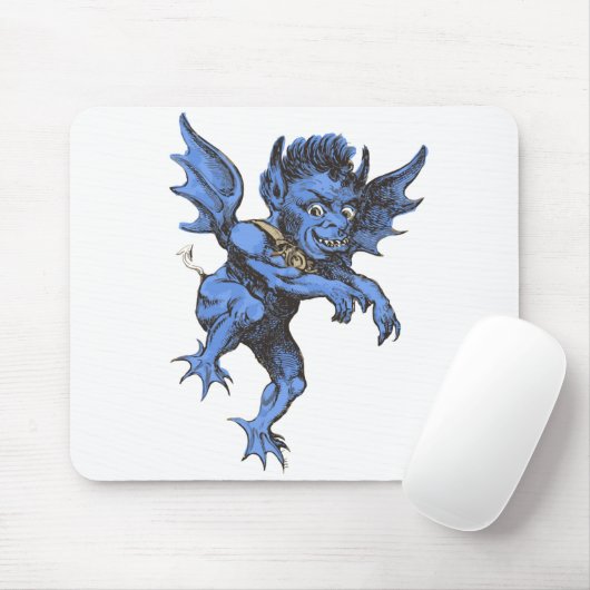 ヴィンテージハロウィーン、恐ろしい悪のガルゴイレデーモン マウスパッド (マウス)