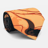 ヴィンテージハロウィーン、森林に火を放つ邪悪な魔女 ネクタイ (ロール)