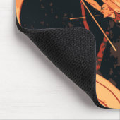 ヴィンテージハロウィーン、森林に火を放つ邪悪な魔女 マウスパッド (コーナー)