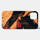 ヴィンテージハロウィーン、森林に火を放つ邪悪な魔女 Case-Mate iPhoneケース (裏面 (横))