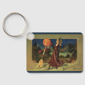 ヴィンテージハロウィーン、美しい踊り魔女 キーホルダー (裏面)