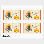 ヴィンテージハロウィーン 長方形シール (シート)