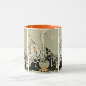 ヴィンテージハロウィーン、魔女とキャッツ マグカップ (中央)