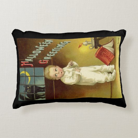 ヴィンテージハロウィーンbyエレン・クラッサドル幽霊物語 アクセントクッション (正面)