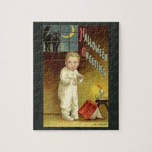 ヴィンテージハロウィーンbyエレン・クラッサドル幽霊物語 ジグソーパズル (縦)