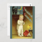 ヴィンテージハロウィーンbyエレン・クラッサドル幽霊物語 ポストカード (正面/裏面)