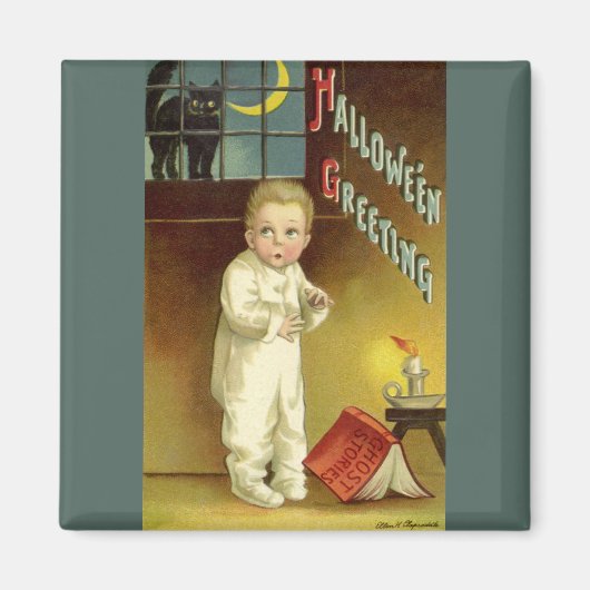 ヴィンテージハロウィーンbyエレン・クラッサドル幽霊物語 マグネット (正面)