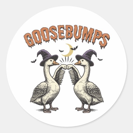 ヴィンテージハロウィーンGoosebumpsゲーゼ ラウンドシール (正面)