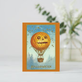 ヴィンテージハロウィーンJOL熱気球はがき ポストカード (スタンド正面)