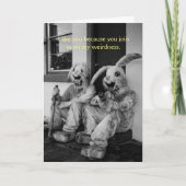 ヴィンテージハロウィ風変わりン – 不気味うさぎ カード (正面)