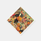 ヴィンテージハローウィンパーティイラストレーション スタンダードカクテルナプキン (角)