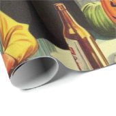 ヴィンテージハローウィンパーティイラストレーション ラッピングペーパー (ロールコーナー)