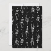 ヴィンテージハローウィンパーティスカル黒招待 招待状 (裏面)