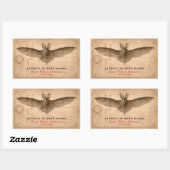 ヴィンテージハローウィンパーティ怖いこうもりウイングカスタム 長方形シール (シート)