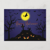 ヴィンテージハローウィンパーティ招待状と血文字 インビテーションポストカード (正面)