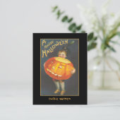 ヴィンテージハローウィンパーティ招待状と血文字 インビテーションポストカード (スタンド正面)