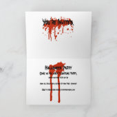 ヴィンテージハローウィンパーティ招待状と血文字 招待状 (内部)